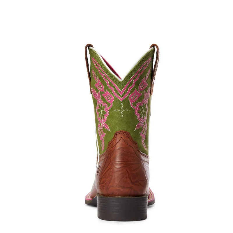 10034066 Ariat Kids Cattle Cate Copper Penny/Green Boots