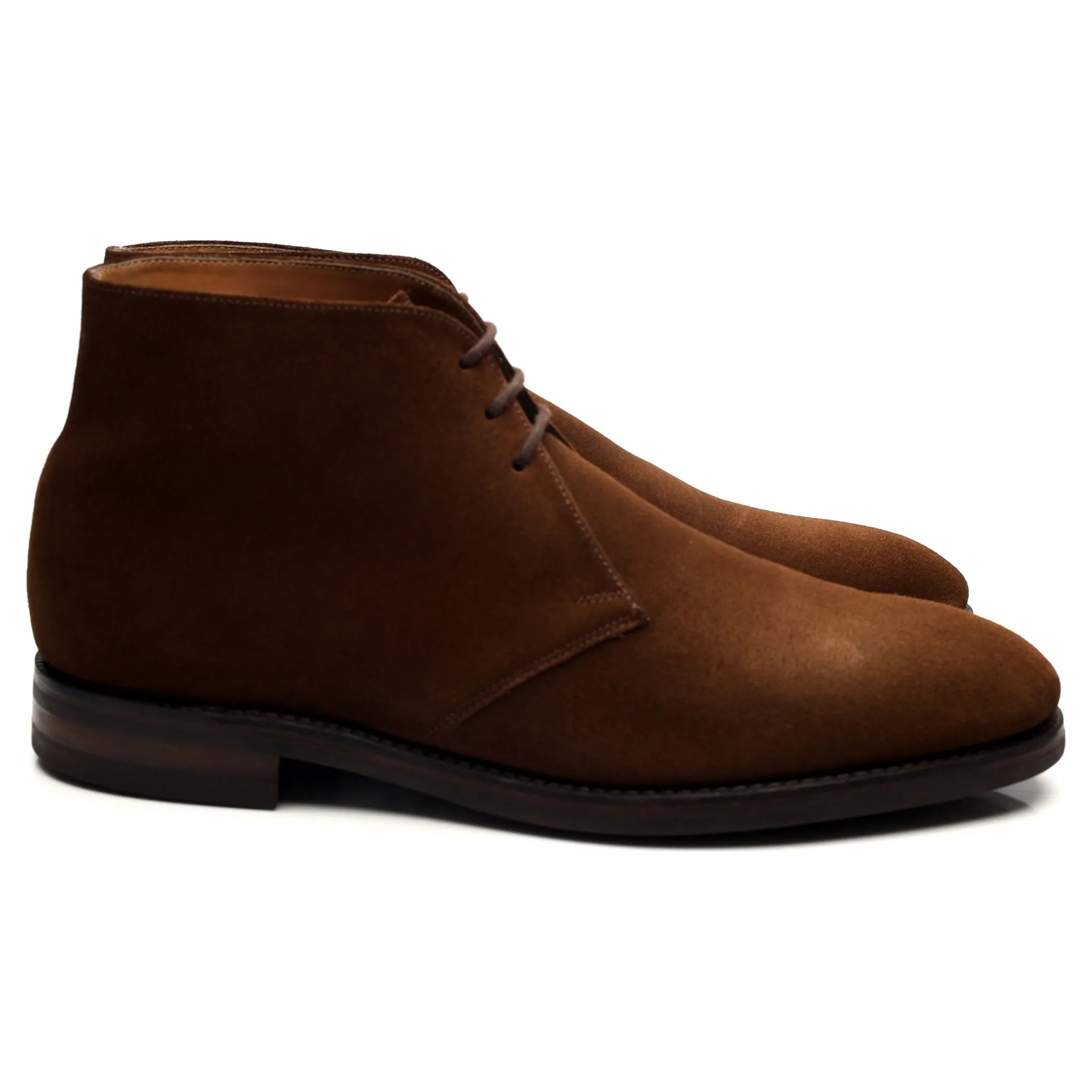 1880 'Kempton' Brown Suede Chukka Boots UK 10.5 F