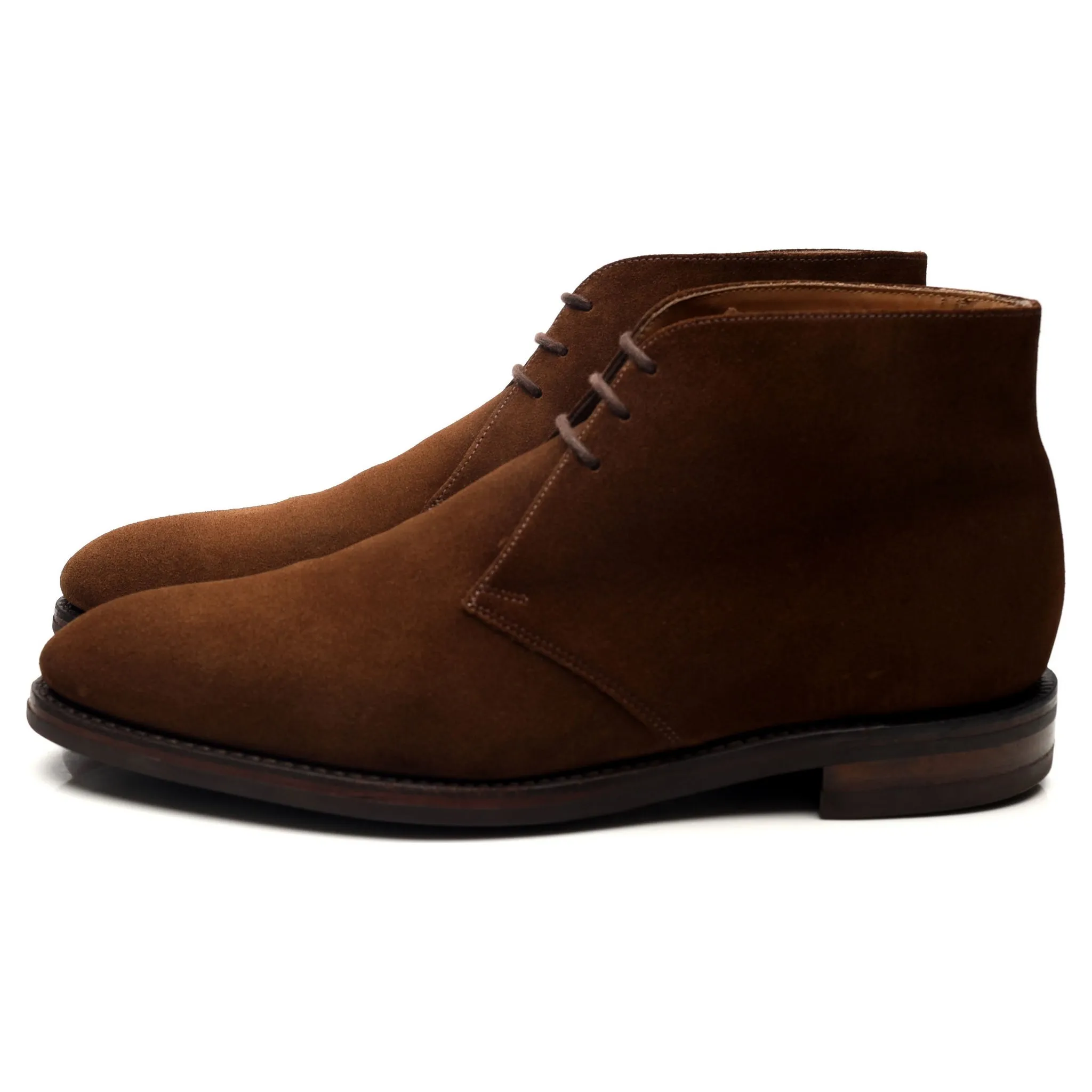 1880 'Kempton' Brown Suede Chukka Boots UK 10.5 F