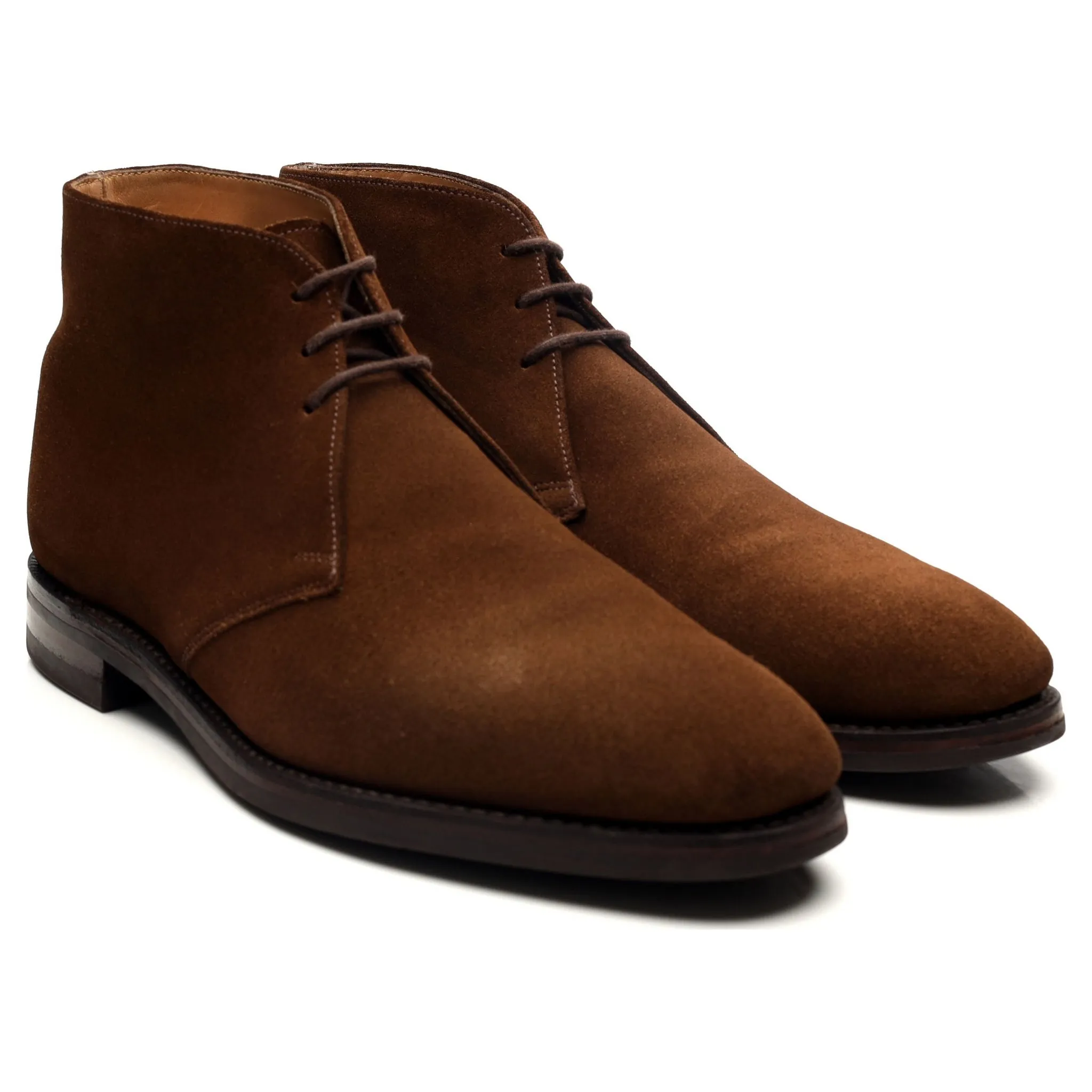 1880 'Kempton' Brown Suede Chukka Boots UK 10.5 F