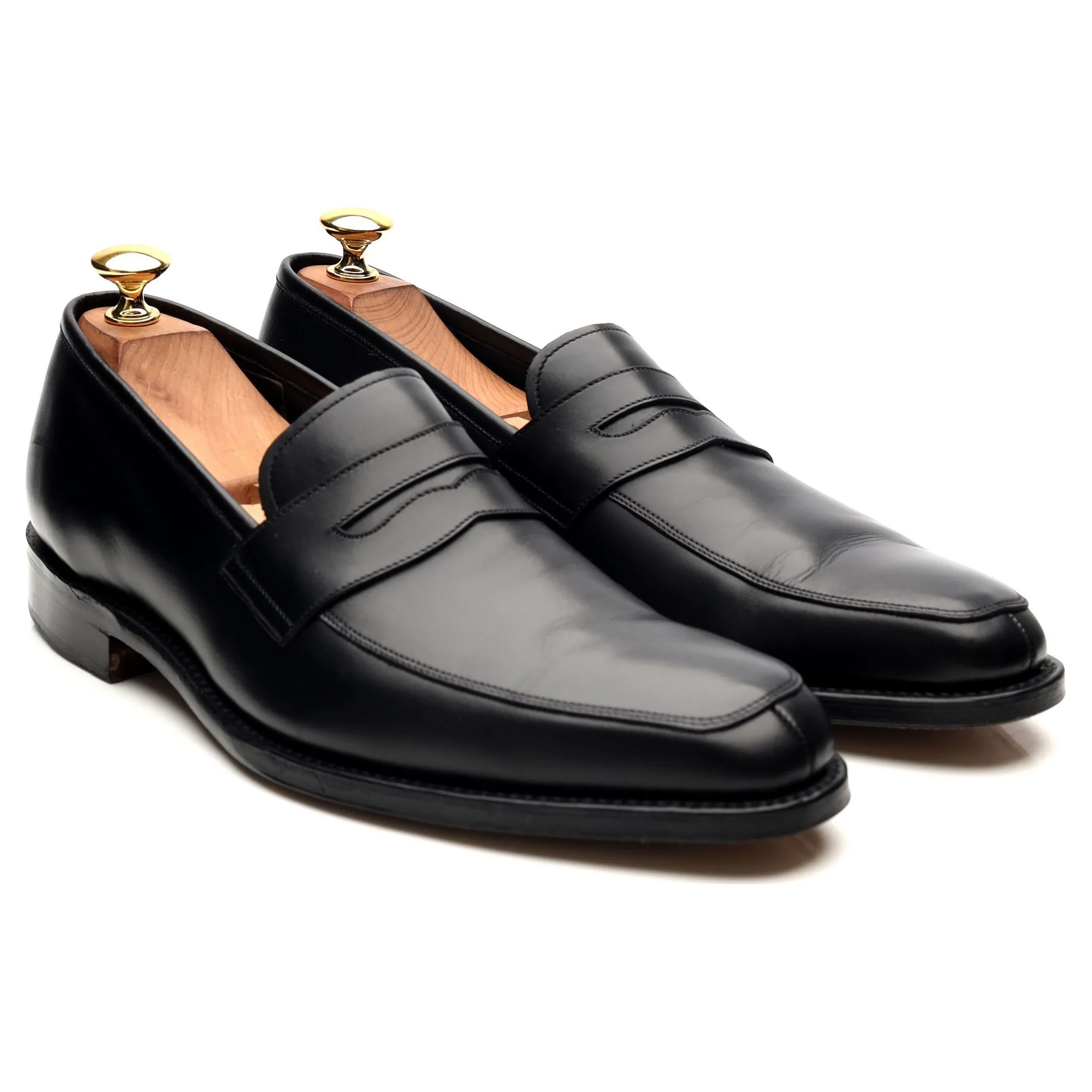 1880 'Leven' Black Leather Loafers UK 6.5 F