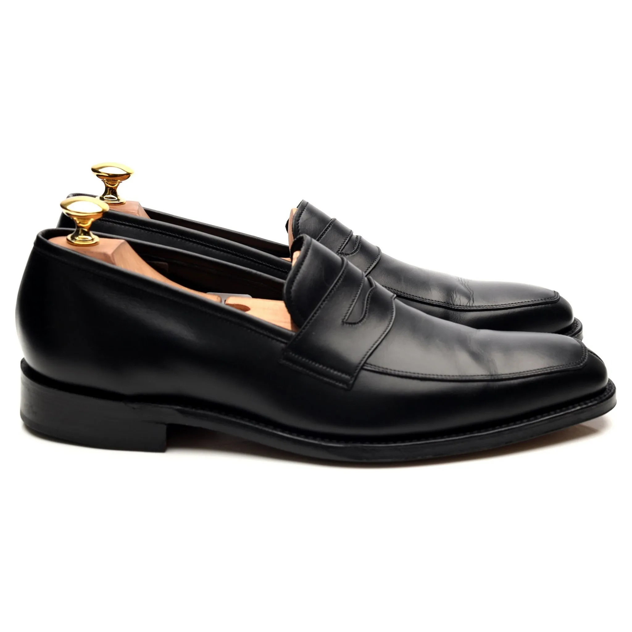 1880 'Leven' Black Leather Loafers UK 6.5 F