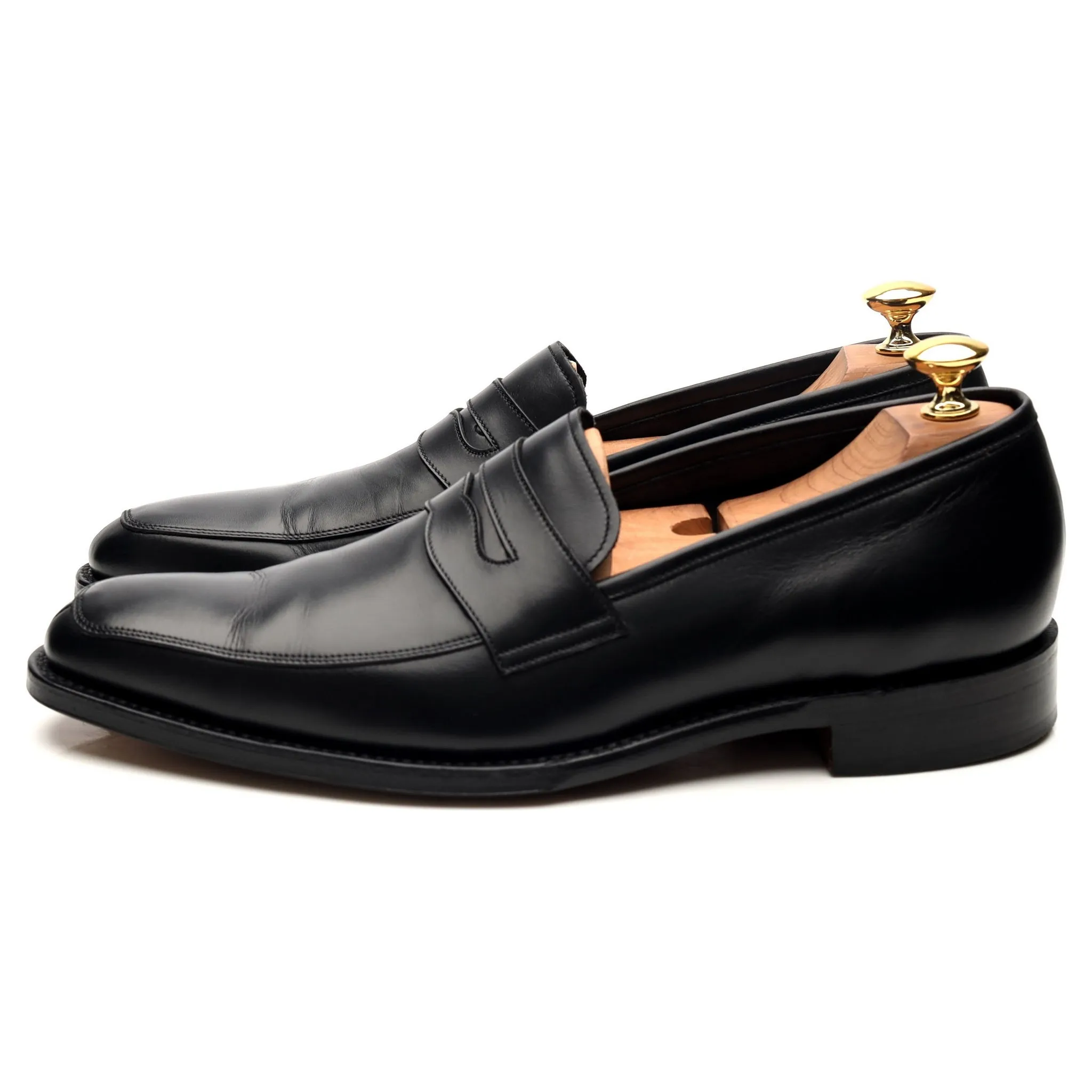 1880 'Leven' Black Leather Loafers UK 6.5 F