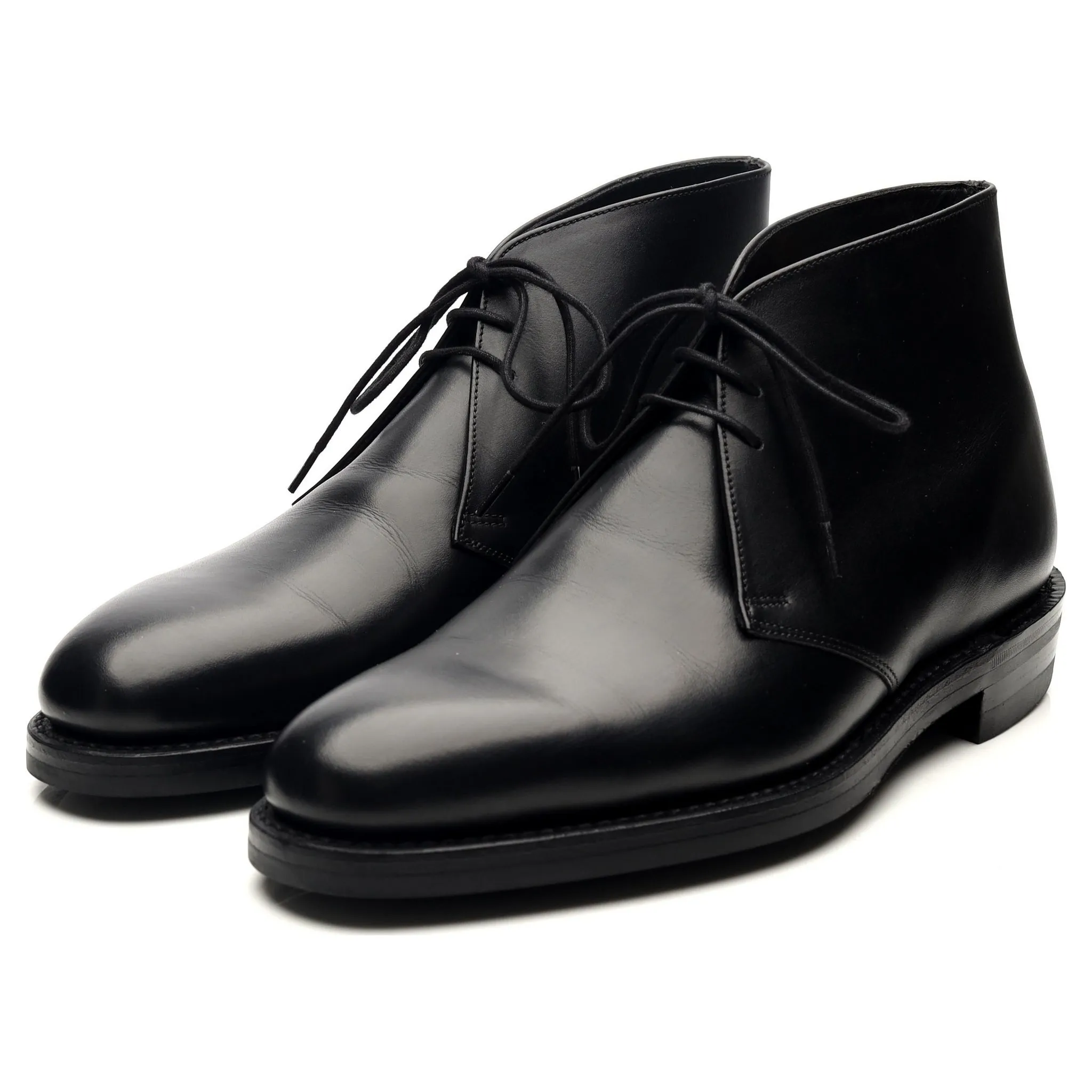 1880 'Pimlico' Black Leather Chukka Boots UK 7 F