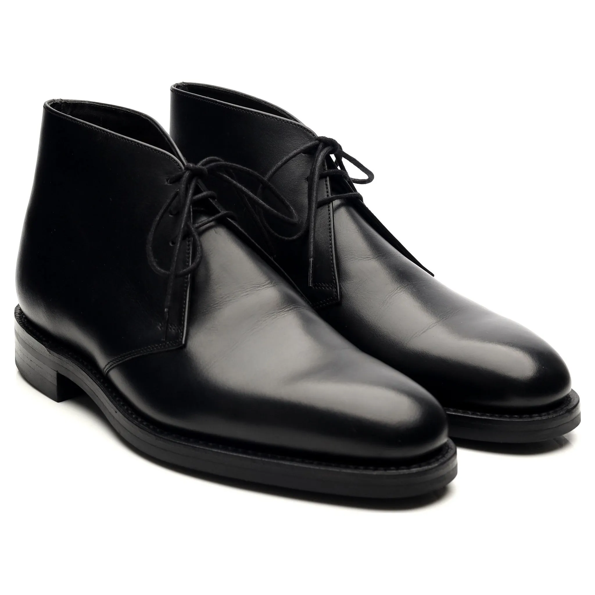 1880 'Pimlico' Black Leather Chukka Boots UK 7 F