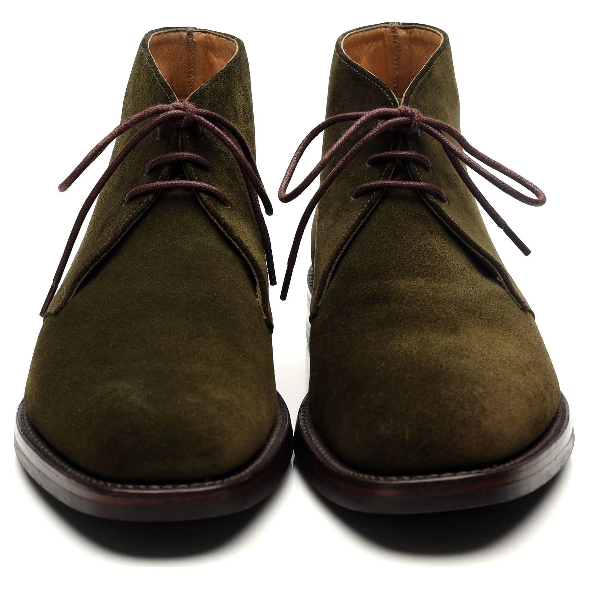 1880 'Pimlico' Dark Green Suede Chukka Boots UK 7.5 F