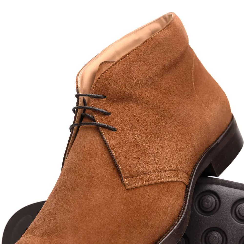 46-592-TOB MARCO Suede Calfskin Chukka Boot, Tobacco