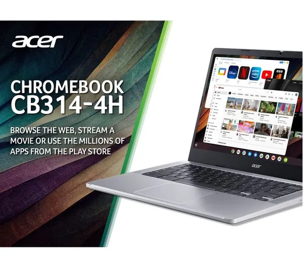 Acer Laptop Chromebook 314 - Eight-Core i3 8GB DDR5 RAM 128GB eMMC ChromeOS 14" IPS FHD Screen