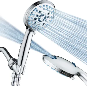 Adjustable Pressure Handheld Shower Head With A Hose