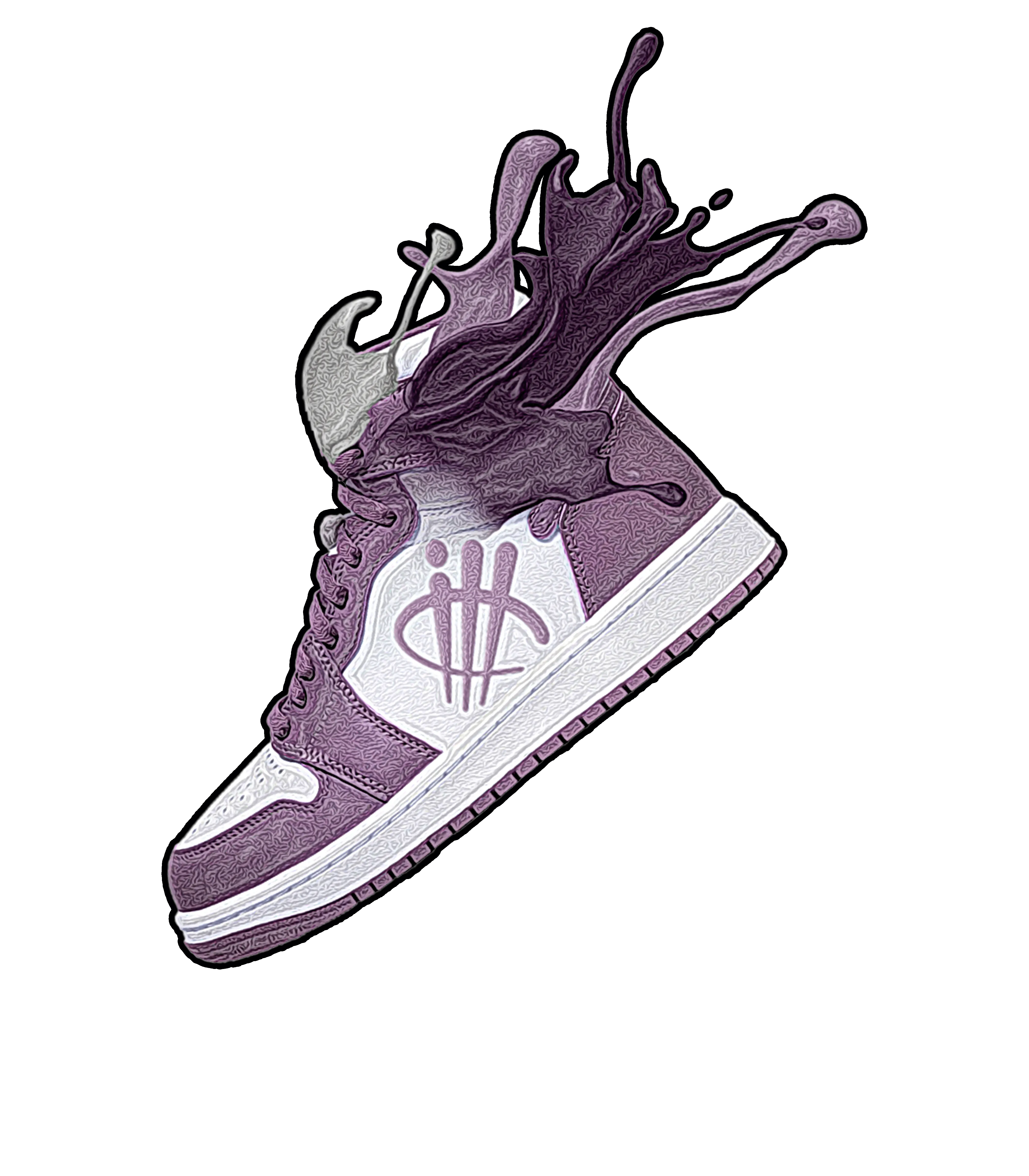 Air Jordan 1 High OG Mauve - White T-Shirt (SPLASH)