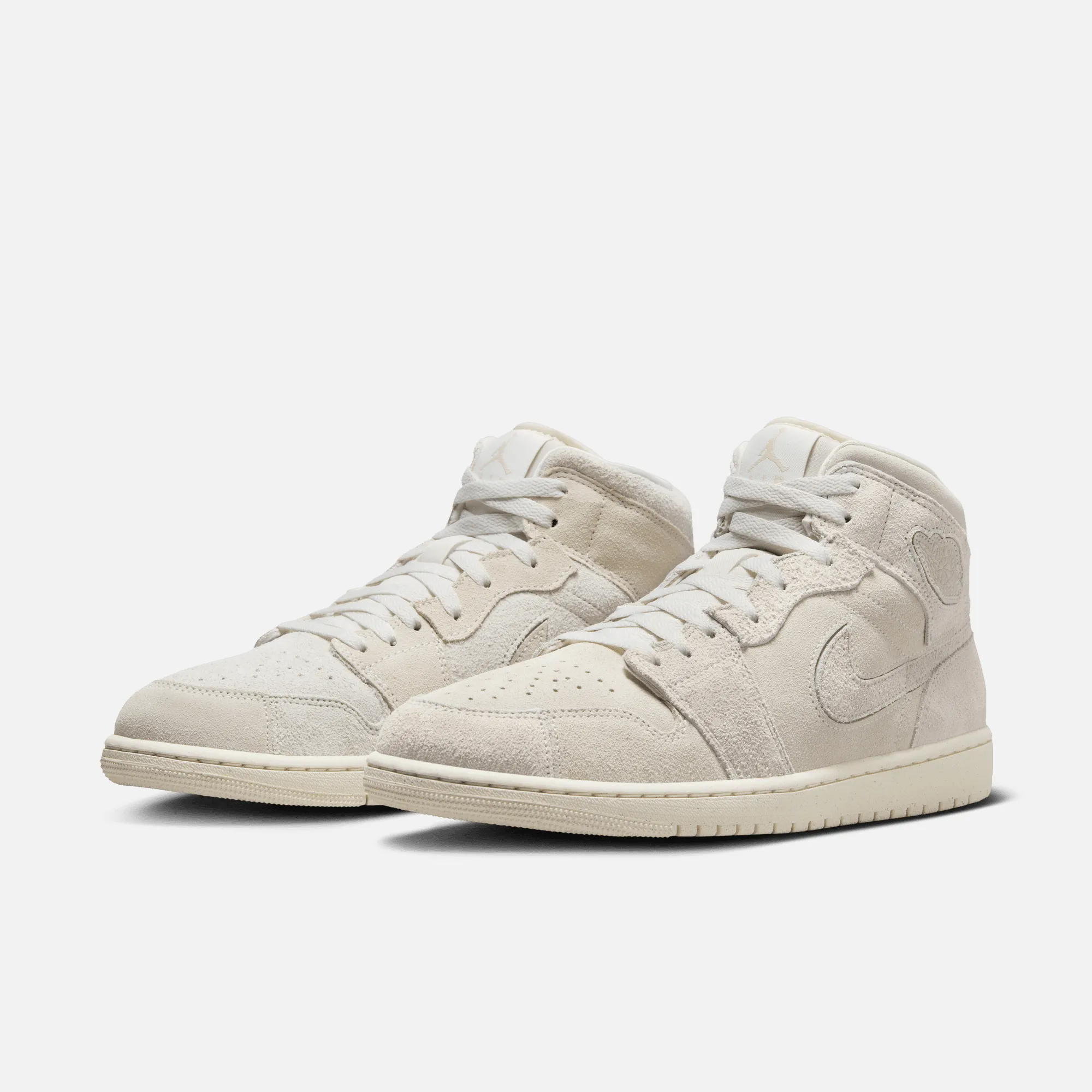 Air Jordan Big Kids' 1 Mid SE Craft Pale Ivory (GS)