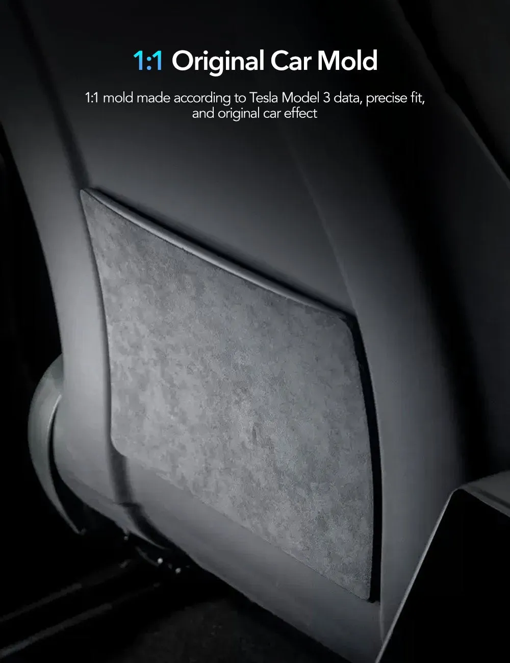 Alcantara Seat Back Protector for Tesla Model 3 Highland