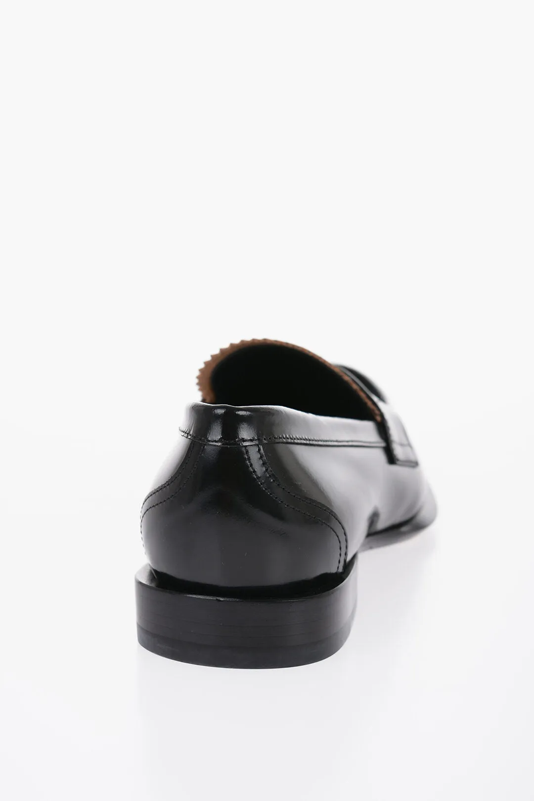 Alexander McQueen Brushed Leather Penny Loafers