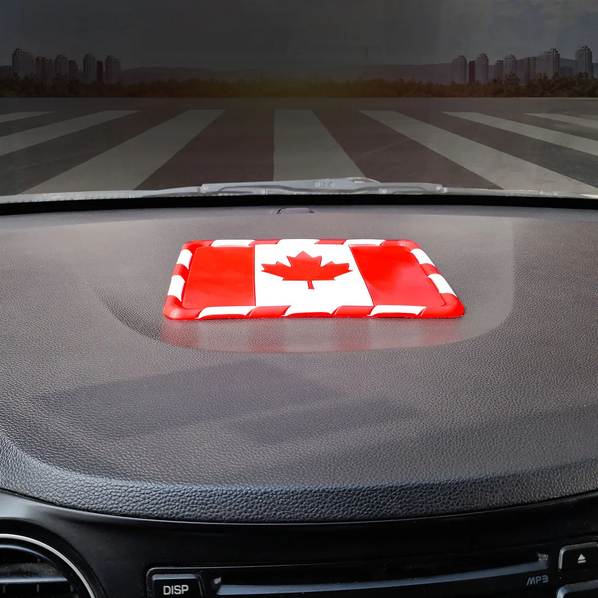 Anti Slip Mat for Car Dasboard, Anti Skid & Non Slip Pad, Multipurpose Mats Use for All Cars, Office, Home, Kitchen, Desk & Table, Canada Flag Design, 1 Piece (Small Size 18 x 13 cm)