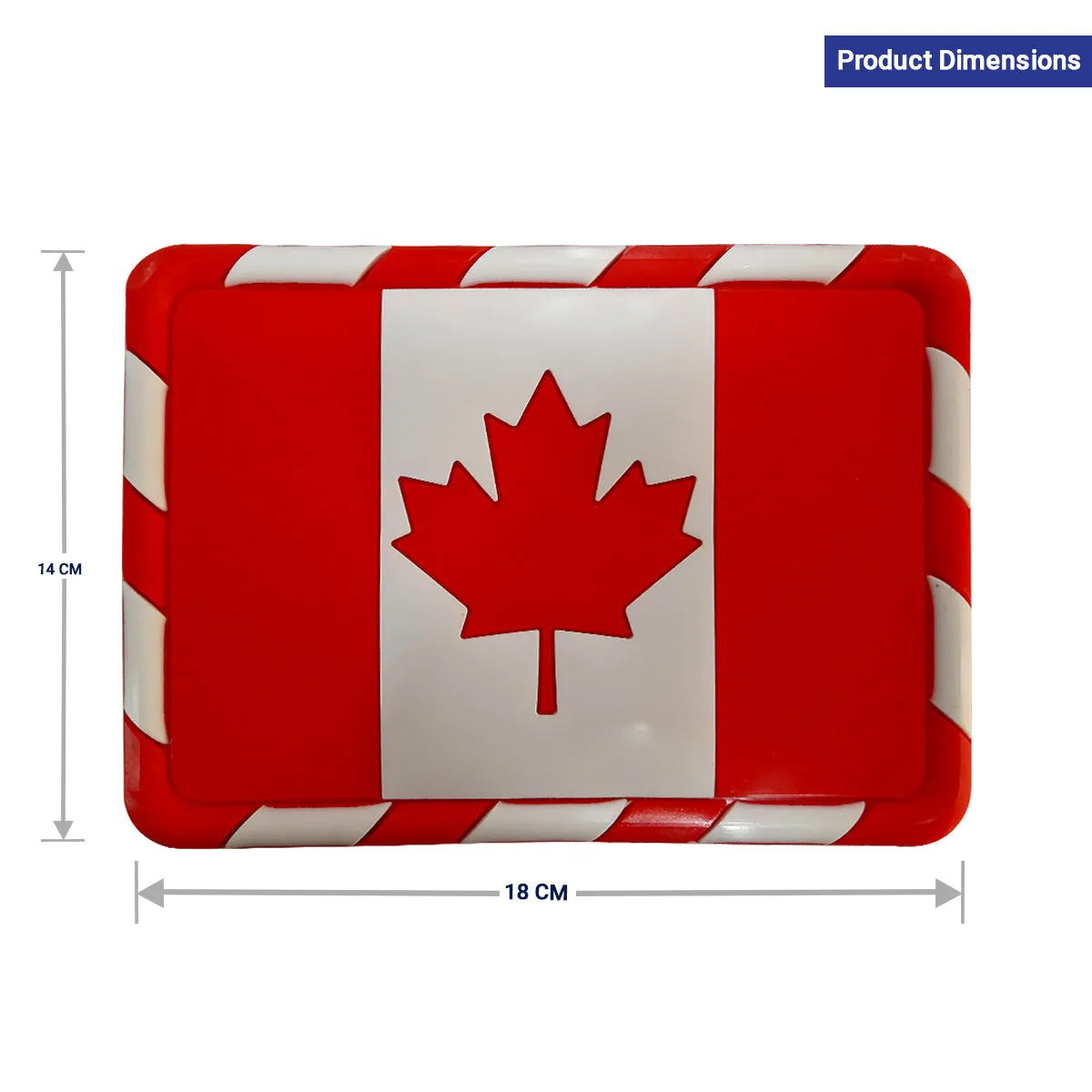 Anti Slip Mat for Car Dasboard, Anti Skid & Non Slip Pad, Multipurpose Mats Use for All Cars, Office, Home, Kitchen, Desk & Table, Canada Flag Design, 1 Piece (Small Size 18 x 13 cm)