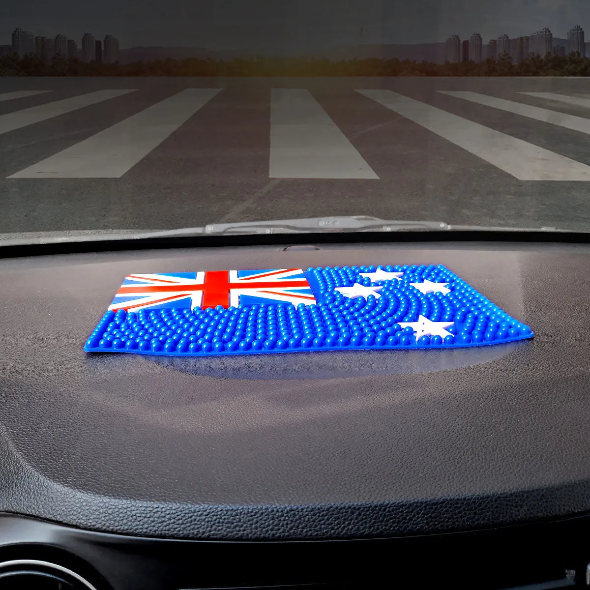 Anti Slip Mat for Car Dasboard, Anti Skid & Non Slip Pad, Multipurpose Mats Use for All Cars, Office, Home, Kitchen, Desk & Table, New Zealand Flag Design, 1 Piece (Big Size 25 x 15 cm)