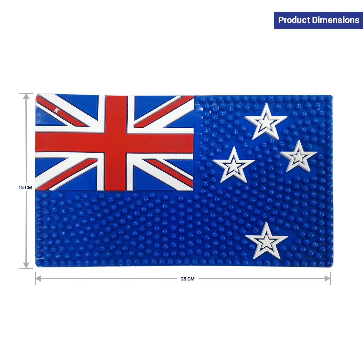 Anti Slip Mat for Car Dasboard, Anti Skid & Non Slip Pad, Multipurpose Mats Use for All Cars, Office, Home, Kitchen, Desk & Table, New Zealand Flag Design, 1 Piece (Big Size 25 x 15 cm)