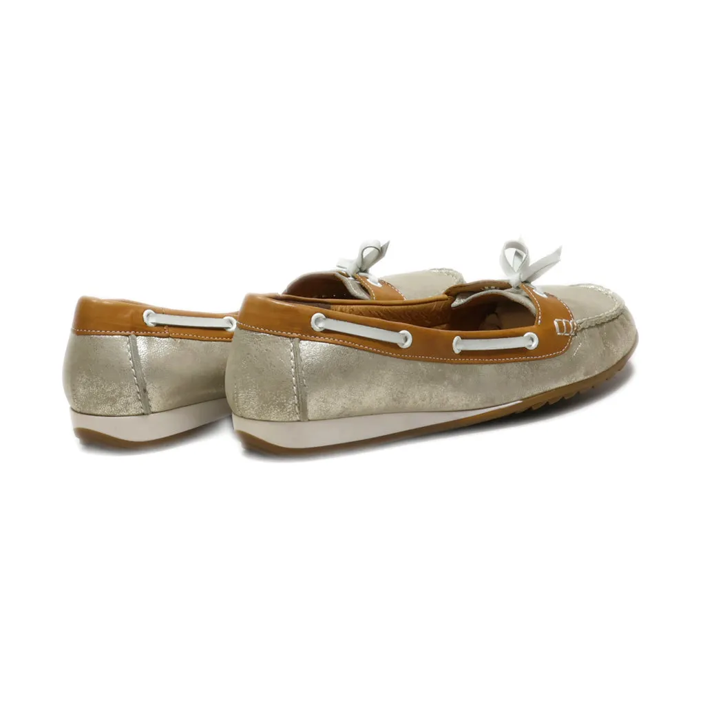 Ara Loafers Leather Silver Colour For Women