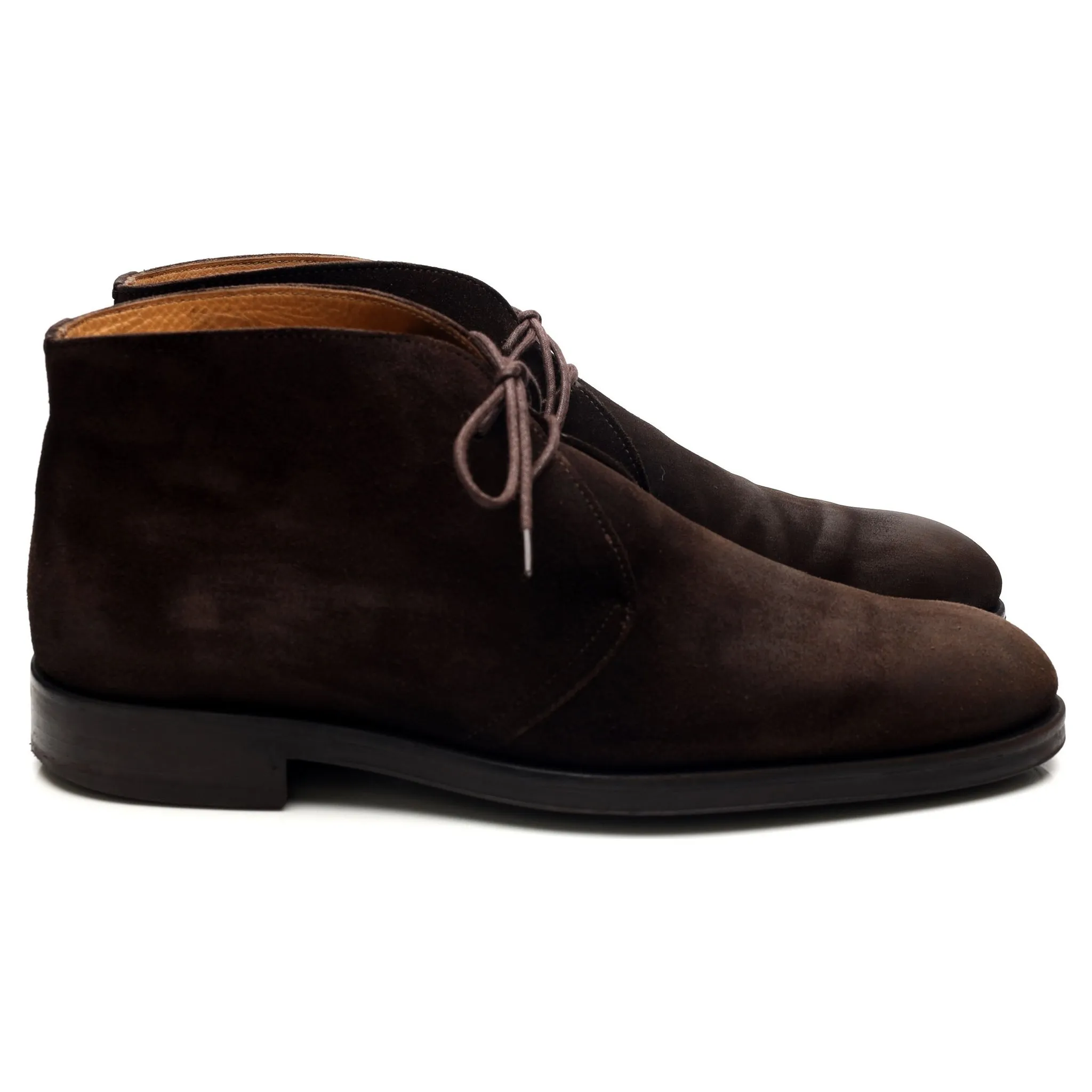 'Augusta' Dark Brown Suede Chukka Boots UK 10