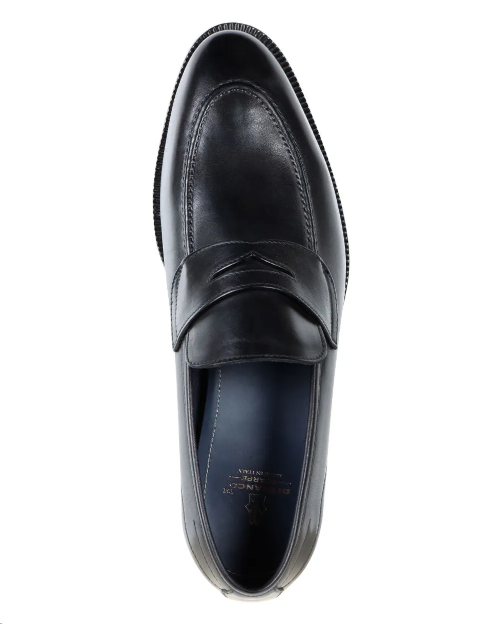 Aviono Leather Dress Loafer in Nero