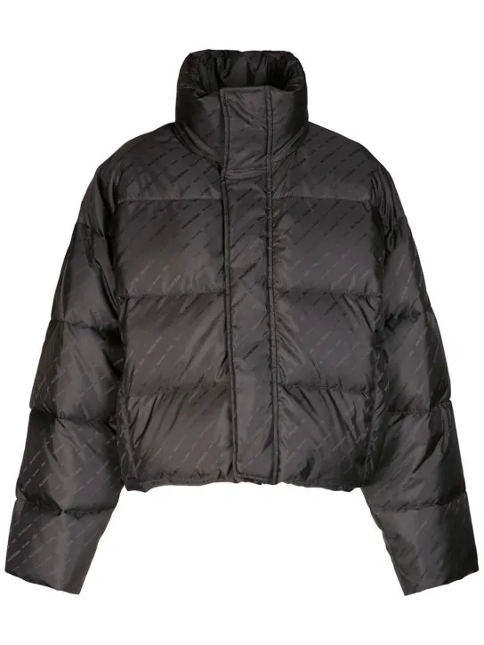 Balenciaga   Jacquard logo nylon puffer jacket 