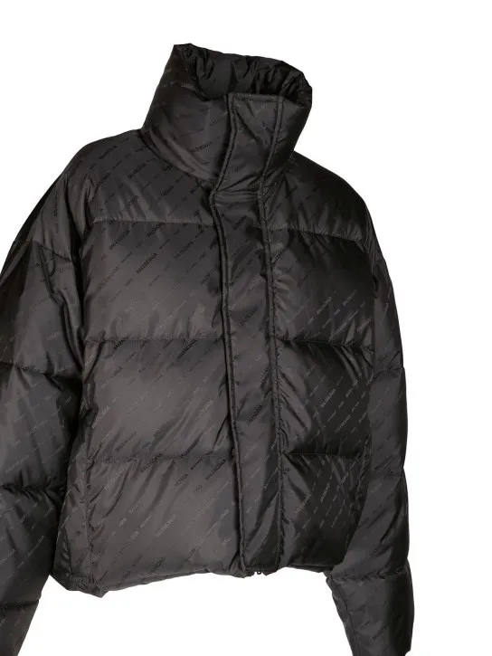 Balenciaga   Jacquard logo nylon puffer jacket 