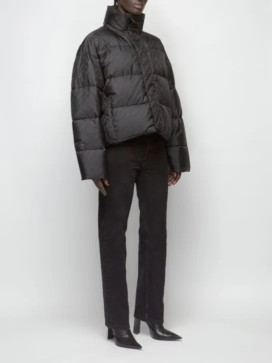 Balenciaga   Jacquard logo nylon puffer jacket 