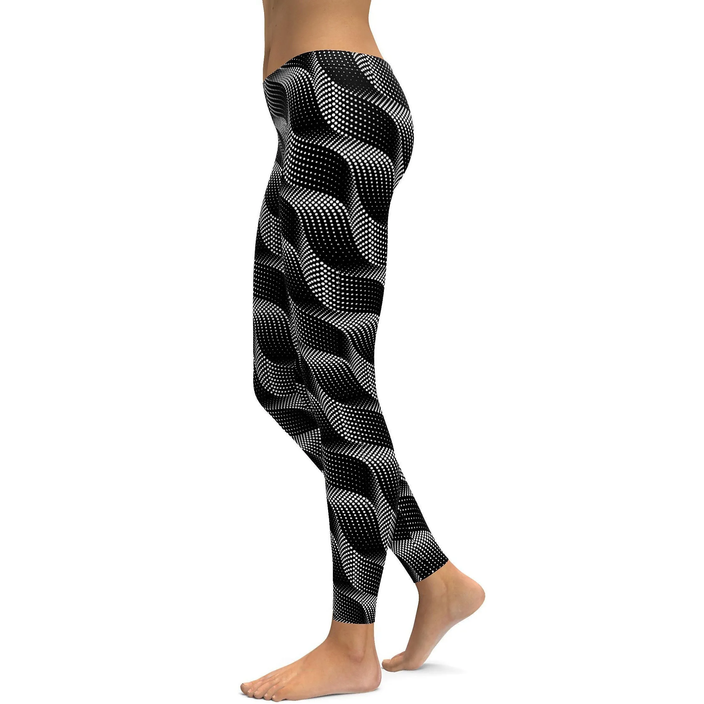 B&W Wave Leggings