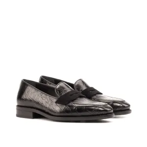 Black Alligator Penny Loafer