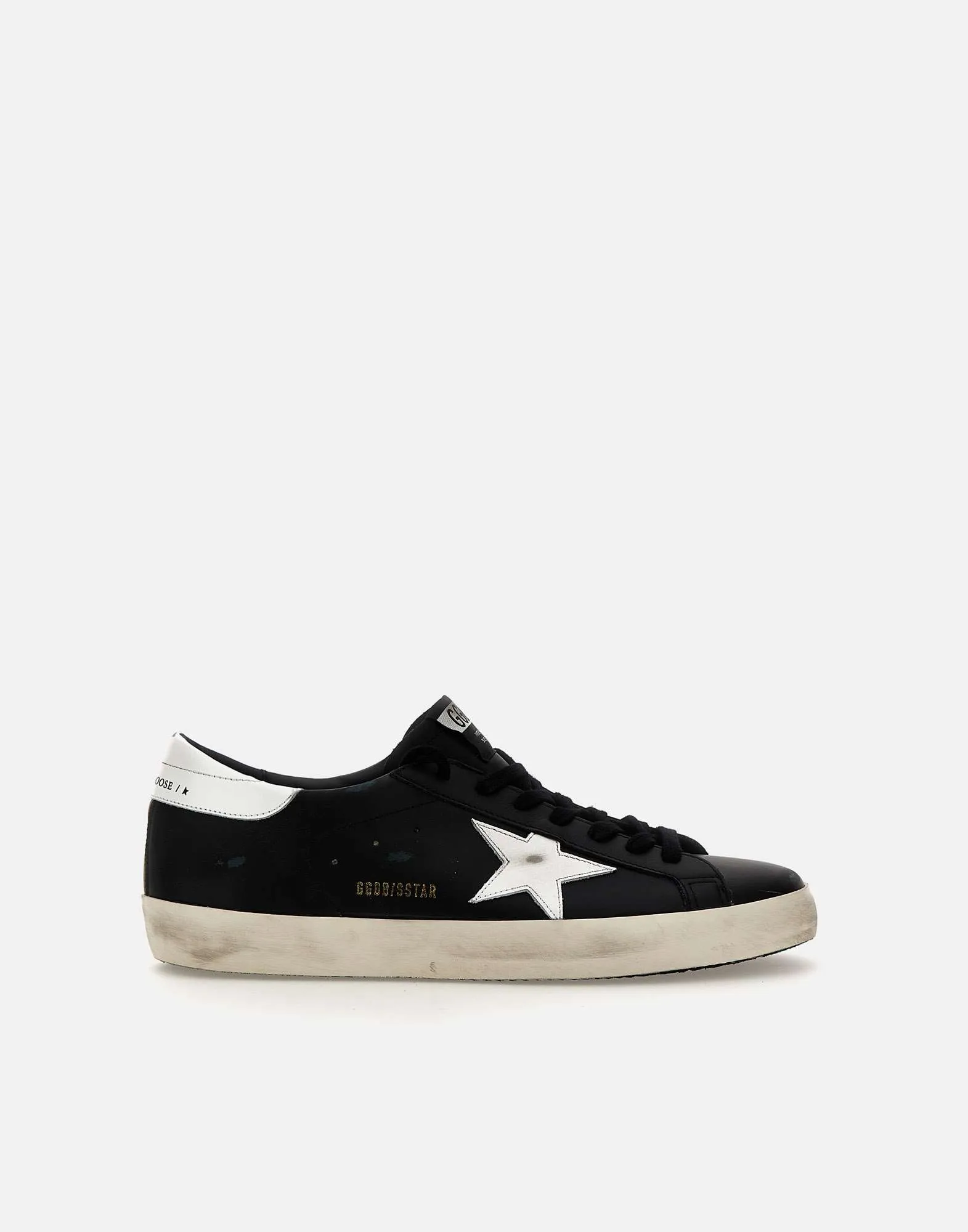 Black Leather Superstar Classic Sneakers