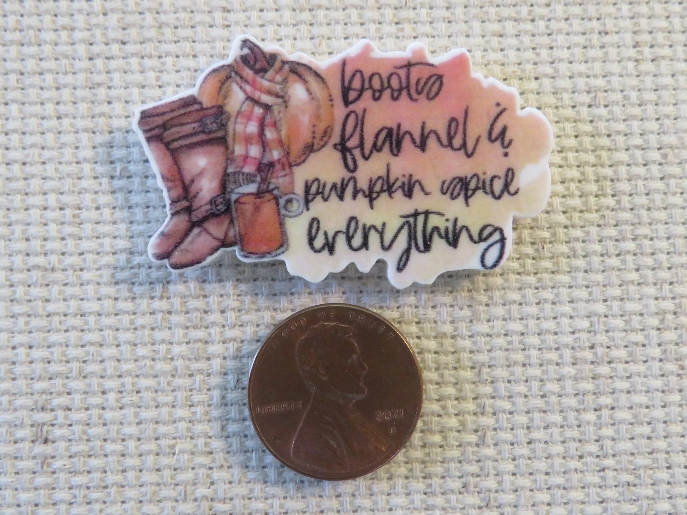 Boots, Flannel & Pumpkin Spice Everything Needle Minder, Cover Minder, Magnet