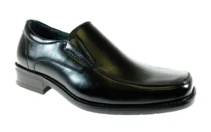 Boys Conal Plain Slip On Dress Loafers Dress Shoes B-99006A Black-85