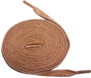 [British Tan] - Flat Waxed Cotton Shoelaces