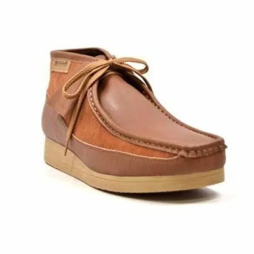 British Walkers New Castle Wallabee Boots Men's Tan Leather