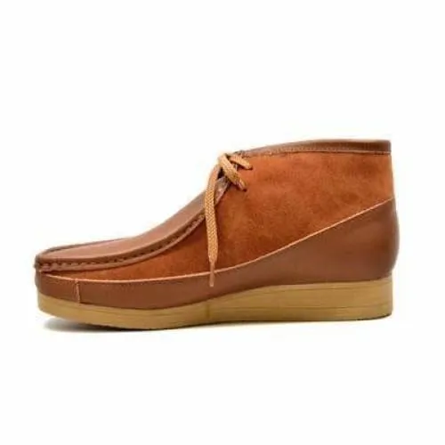 British Walkers New Castle Wallabee Boots Men's Tan Leather