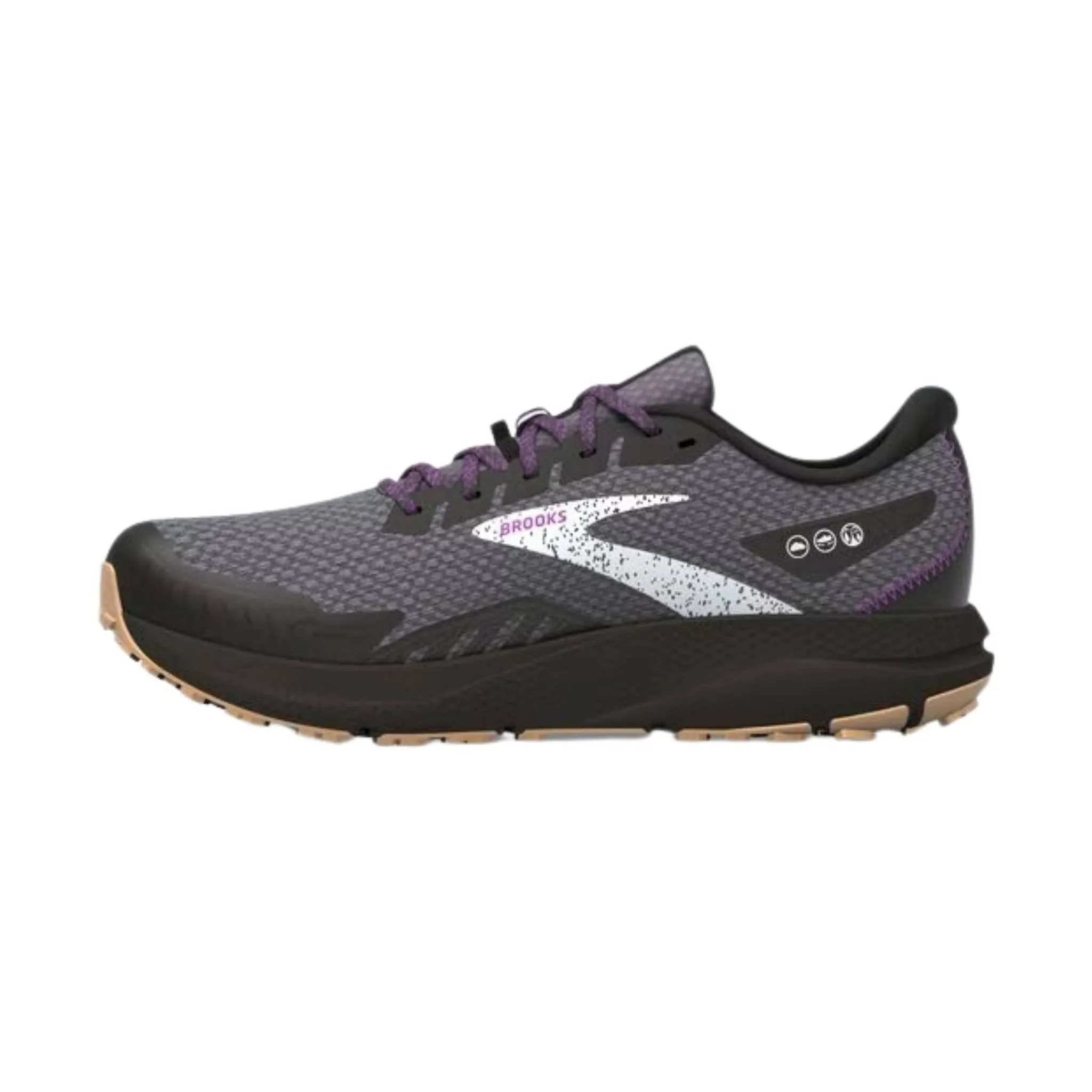 Brooks Women's Divide 4 GTX Running Shoe - Black/Blackened Pearl/Purple