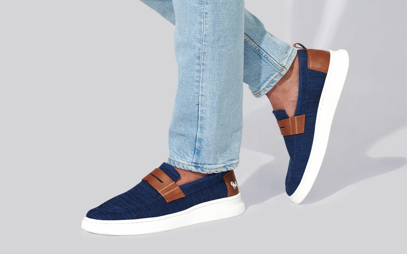 Brunch Loafers : Navy/Tan