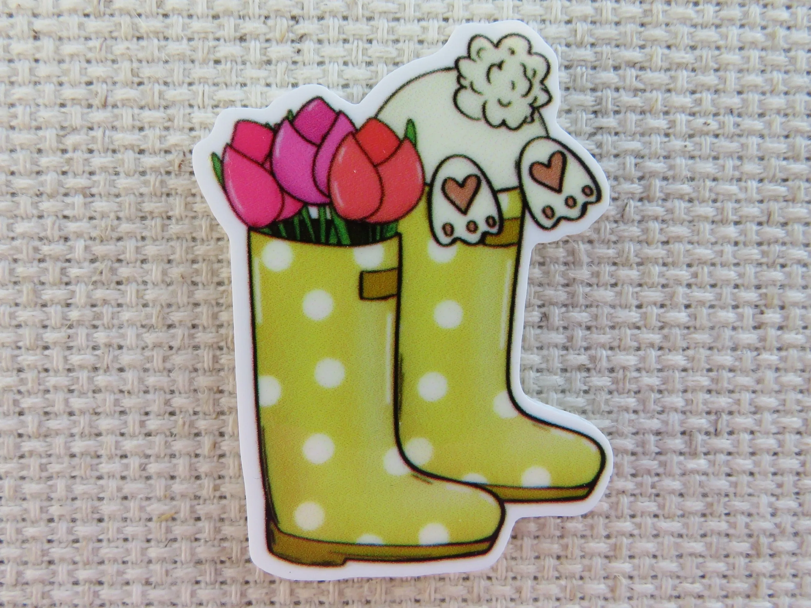 Bunny in a Boot Needle Minder, Cover Minder, Magnet