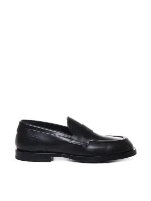 Calfskin Black Leather Loafers