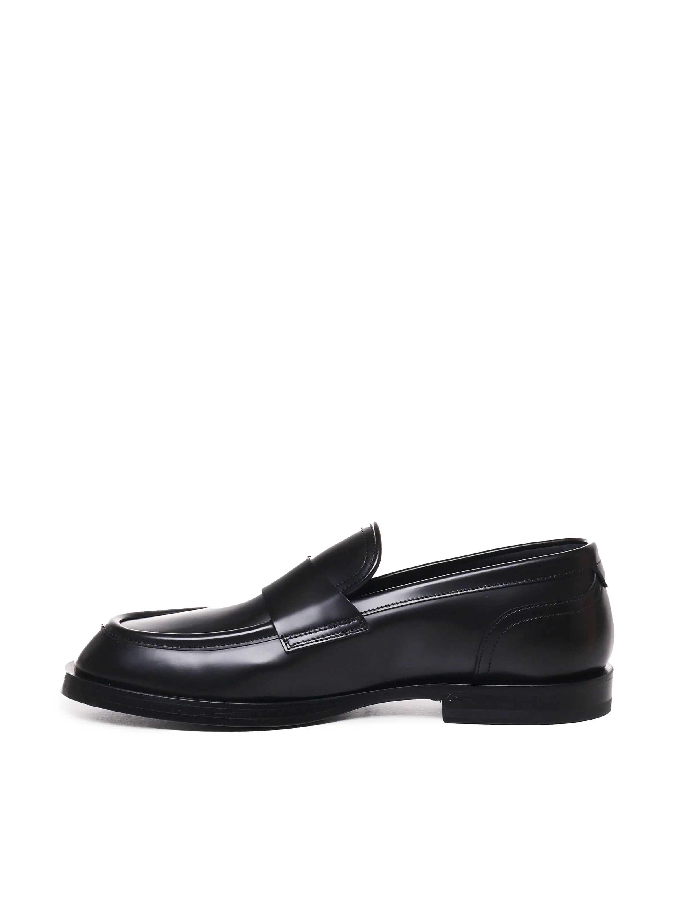 Calfskin Black Leather Loafers