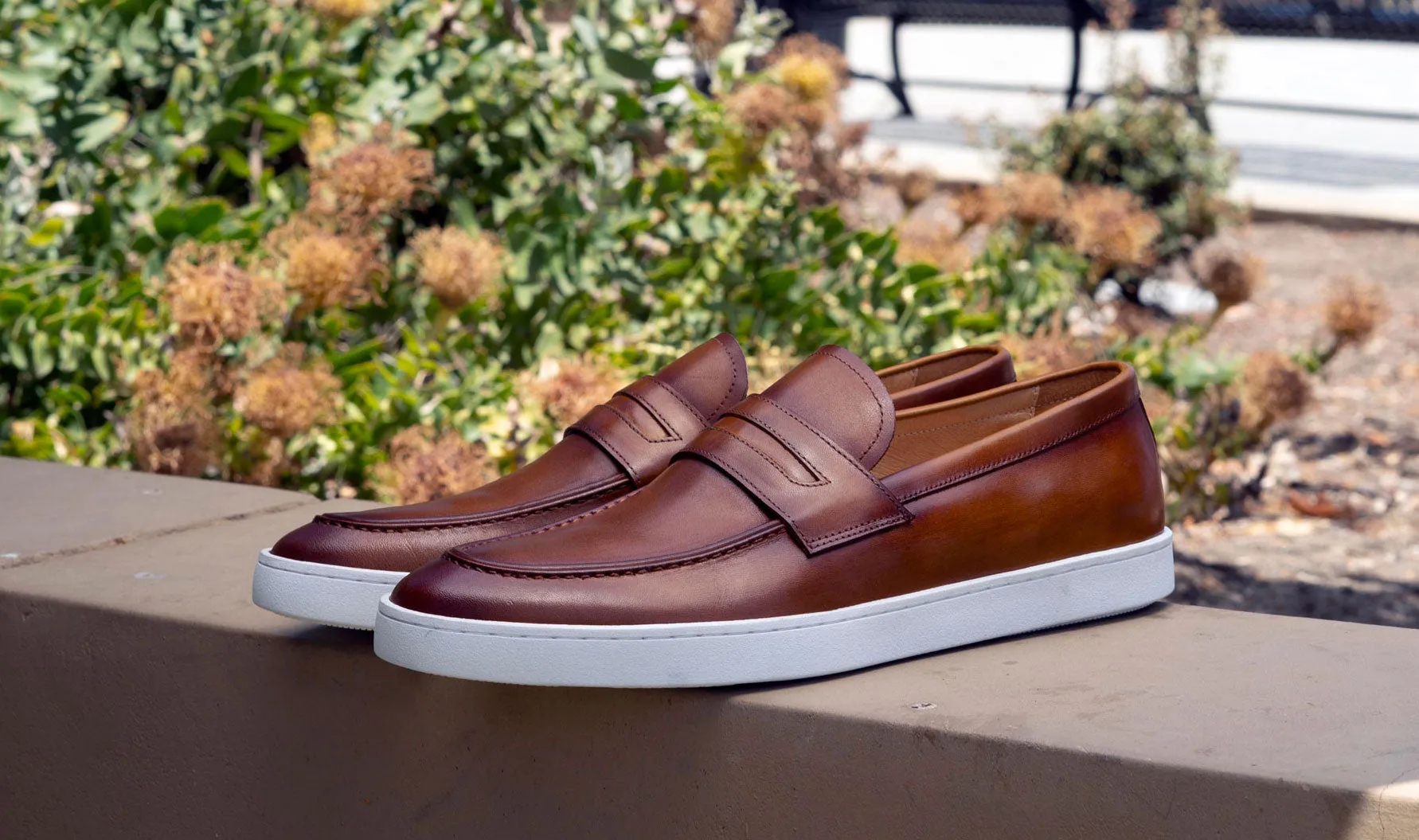 Calfskin Slip On Loafer Cognac