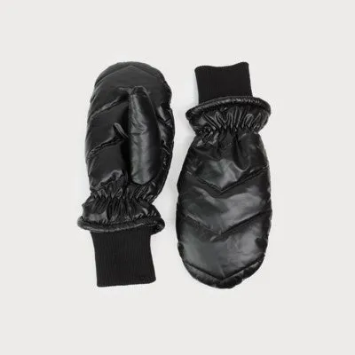 Caracol Quilted Puffer Mitts 9004-BLK Black