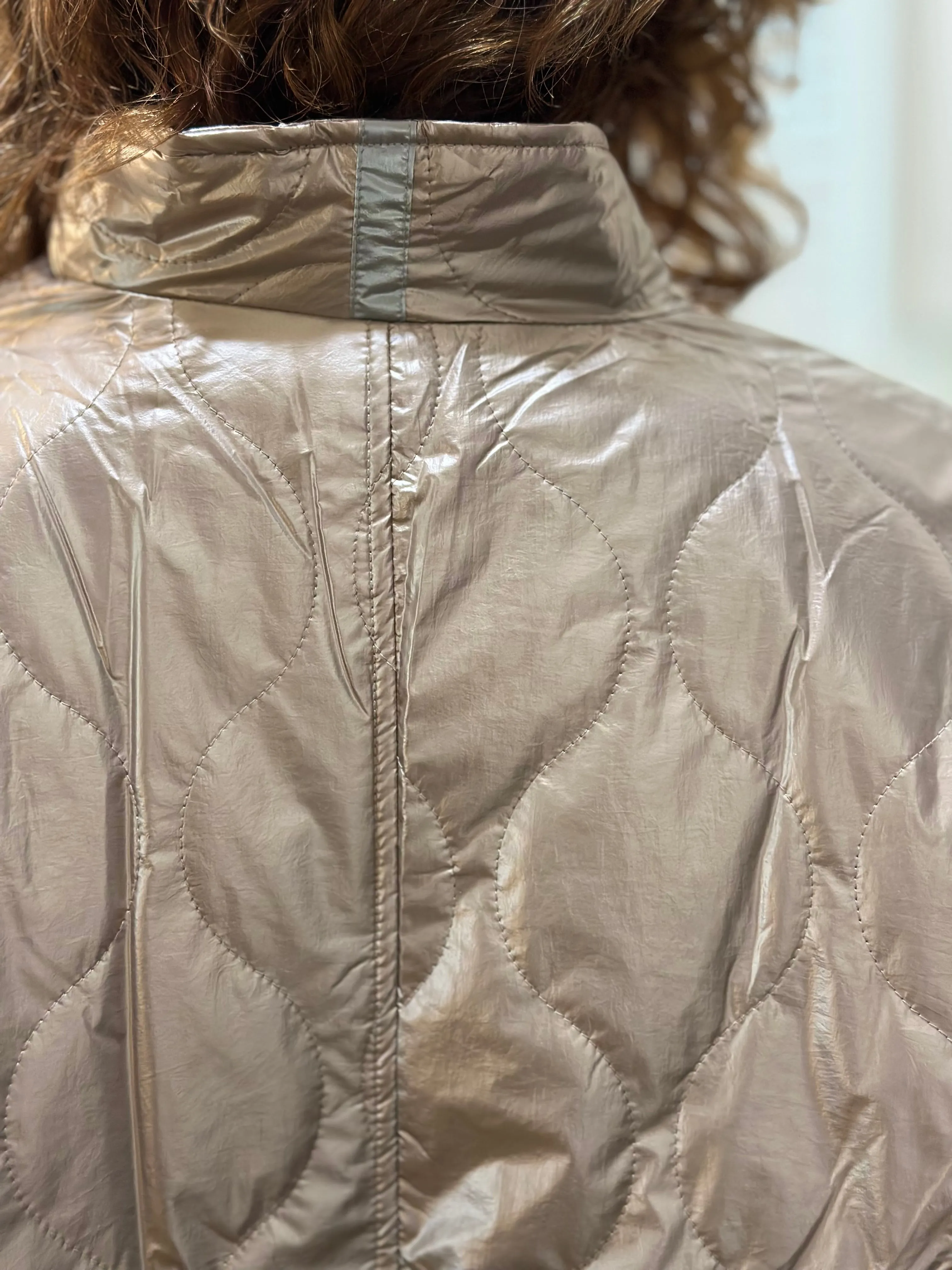 Caryn Lawn Penny Puffer Jacket in Gold