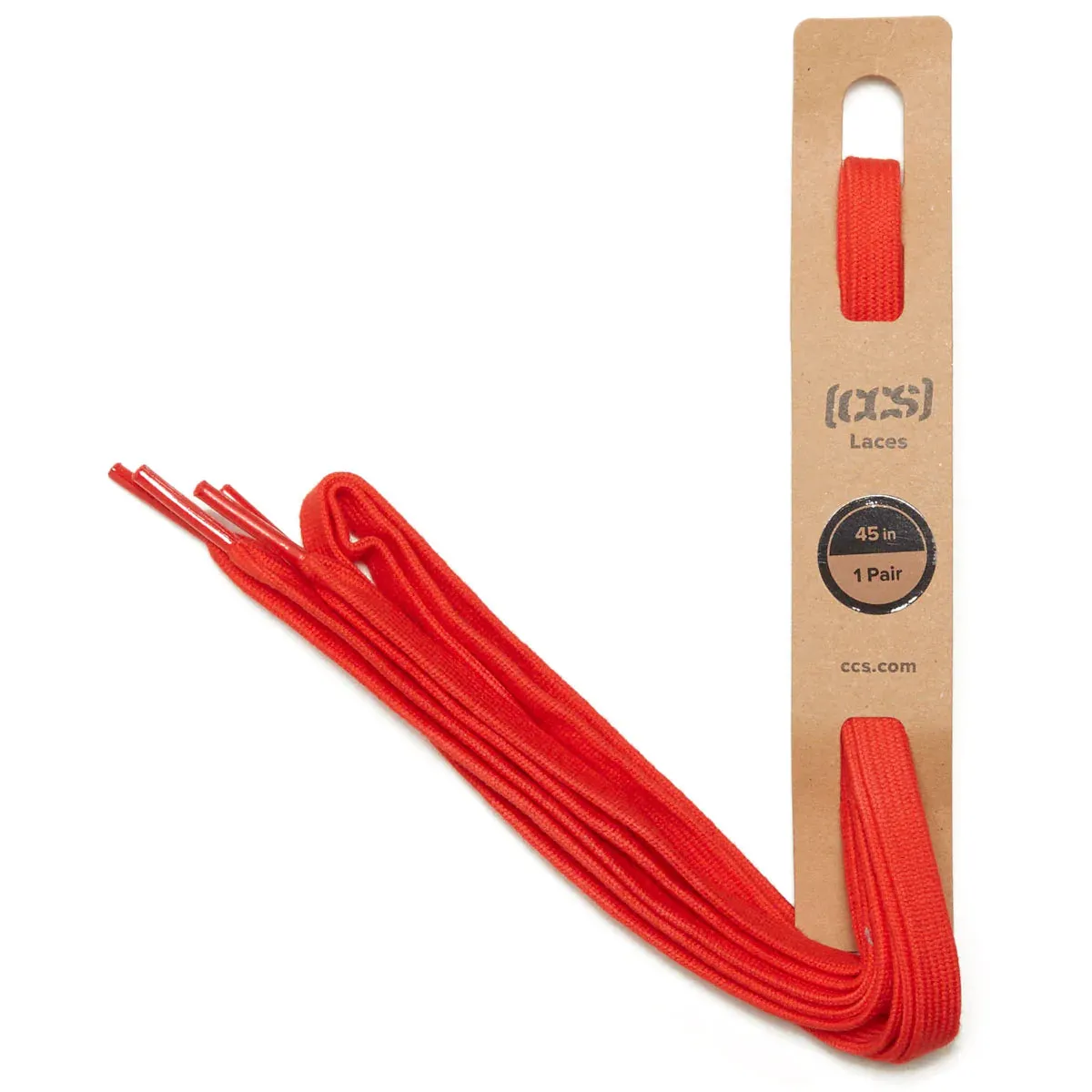 CCS Flat Lace Shoelaces - Orange - 45"