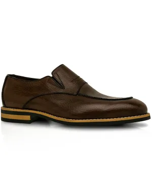 Chocolate Monaco Leather Penny Loafer