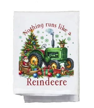 Christmas, Country, Green Tractor, Nothing runs like a reindeer