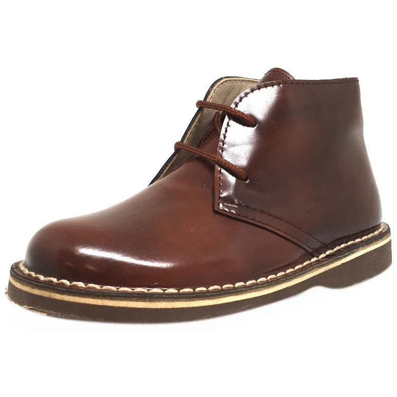 Chupetin Boy's and Girl's 6495 Chestnut Brown Leather Laced Chukka Boot