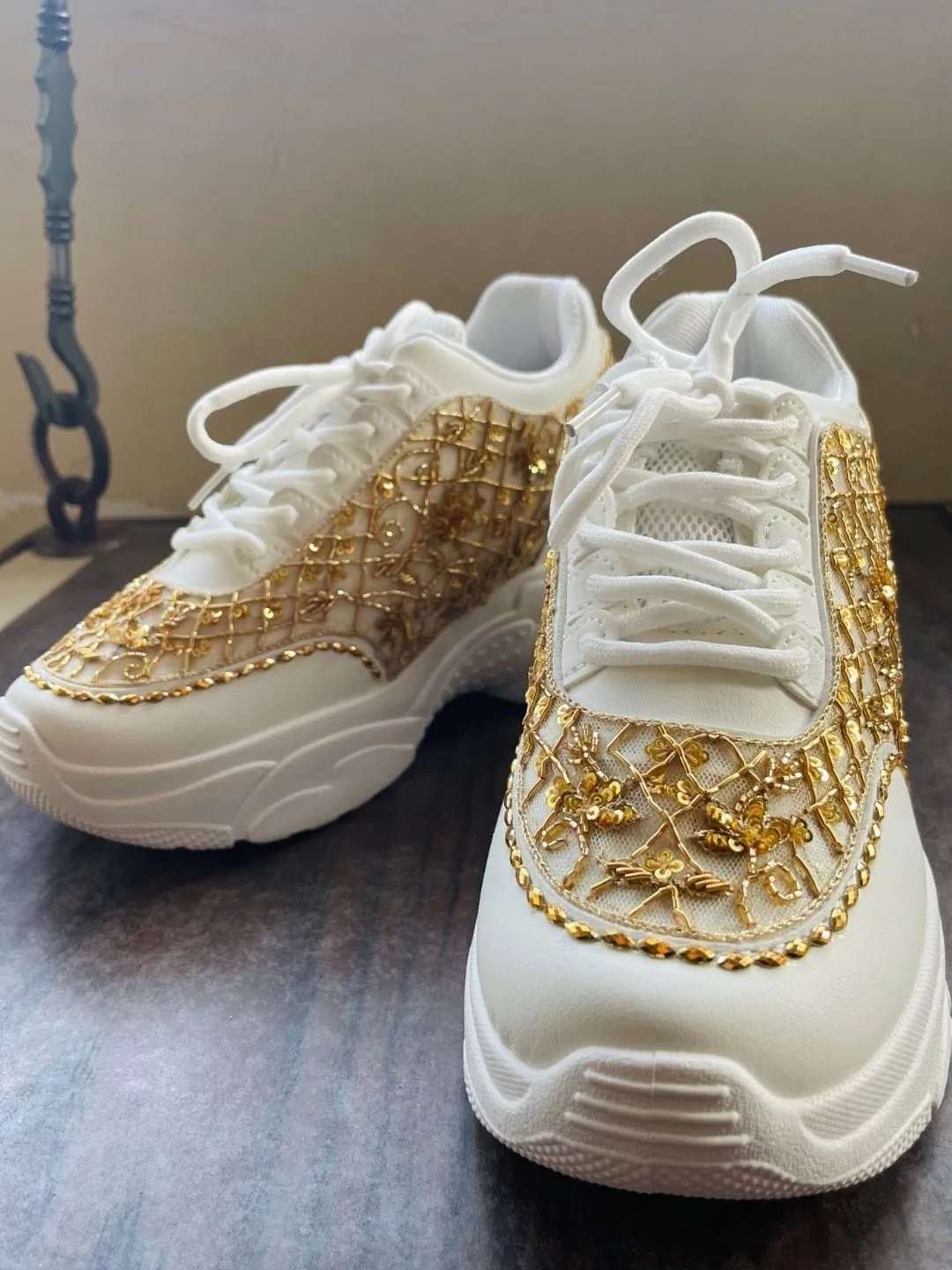 Classic Gold Custom-made Kanvas Sneakers