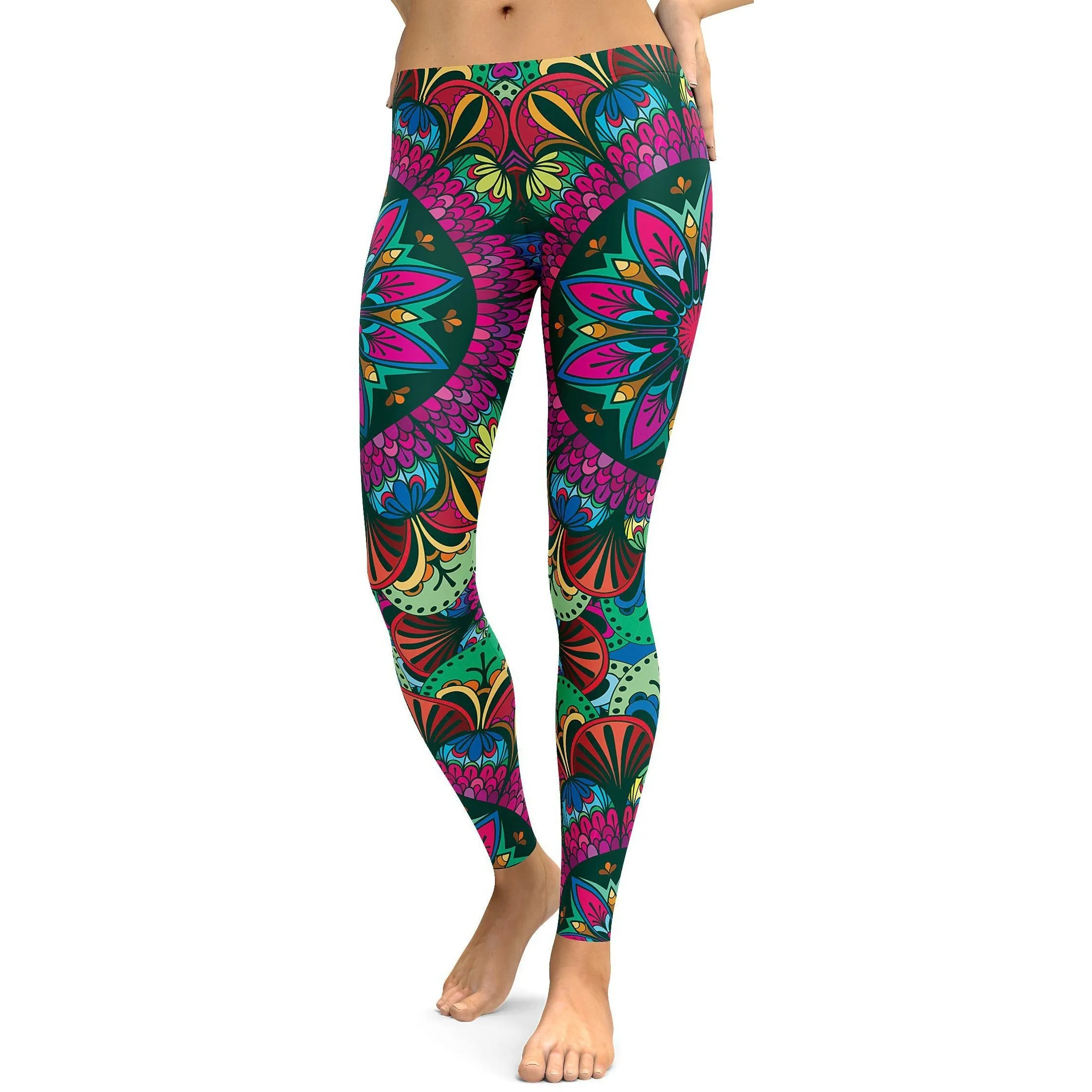 Colorful Pink Mandala Leggings