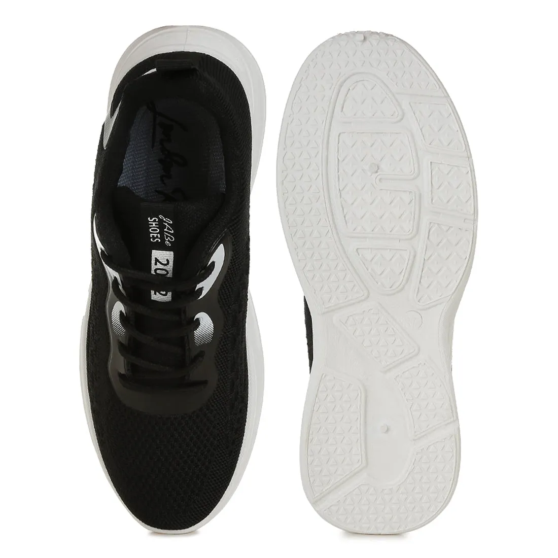 Contrasting Detail Lace-Up Sneakers